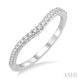 1/6 ctw Round Cut Diamond Wedding Band in 14K White Gold