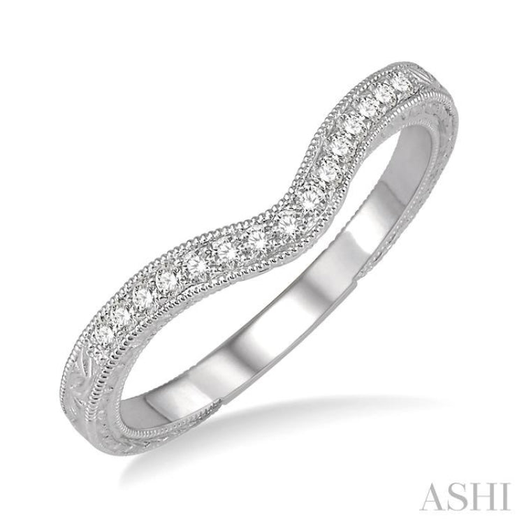 1/6 ctw Round Cut Diamond Matching Wedding Band in 14K White Gold