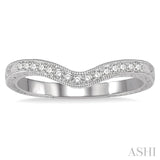 1/6 ctw Round Cut Diamond Matching Wedding Band in 14K White Gold