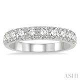 1 ctw 11 Stone Round Cut Diamond Wedding Band in Platinum