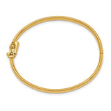 14k Polished 3.75mm Hinged Safety Clasp Baby Bangle