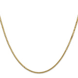14K 26 inch 1.5mm Box with Lobster Clasp Chain