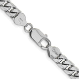 14k White Gold 6.25mm Solid Miami Cuban Chain