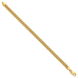 14K 8 inch 6mm Semi-Solid Miami Cuban with Lobster Clasp Bracelet