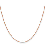 14K Rose Gold 18 inch 1.25mm Solid Polished Spiga with Lobster Clasp Chain