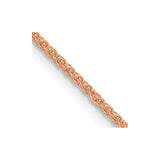14K Rose Gold 20 inch 1.25mm Diamond-cut Spiga with Lobster Clasp Chain