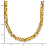 14k Polished Fancy 5mm Rolo Link 18 inch Necklace