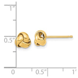 14k 6.5mm Polished Love Knot Post Earrings