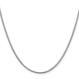 14K White Gold 18 inch 1mm Franco with Lobster Clasp Chain