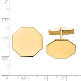 14K Mens Octagonal Cuff Links