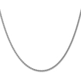 14K White Gold 20 inch 1.05mm Spiga with Spring Ring Clasp Chain
