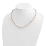 14k 6-7mm White Round Akoya Saltwater Cultured Pearl 18 inch Necklace