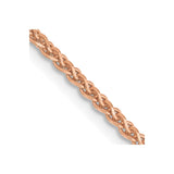 14K Rose Gold 22 inch 1.7mm Diamond-cut Spiga with Lobster Clasp Chain