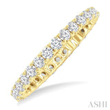 1 Ctw Round Cut Diamond Eternity Wedding Band in 14K Yellow Gold