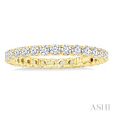 1 Ctw Round Cut Diamond Eternity Wedding Band in 14K Yellow Gold