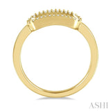 1/10 ctw Paperclip Link Round Cut Diamond Stack Band in 14K Yellow Gold