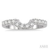 1/2 ctw U-Drop Round Cut Diamond Wedding Band in 14K White Gold