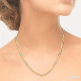 2 Ctw Round Cut Diamond Paperclip Link Necklace in 14K Yellow Gold