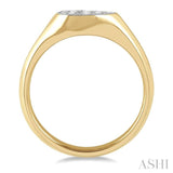 1/4 ctw Pear Shape Lovebright Diamond Ring in 14K Yellow and White Gold