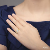 1/4 ctw Pear Shape Lovebright Diamond Ring in 14K Yellow and White Gold