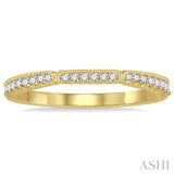 1/5 ctw Round Cut Diamond Wedding Band in 14K Yellow Gold