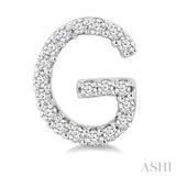 1/8 Ctw Initial 'G' Single Cut Diamond Earrings in 10K White Gold