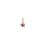 June Bezel Birthstone Charm Pendant