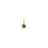 May Bezel Birthstone Charm Pendant