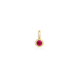 July Bezel Birthstone Charm Pendant