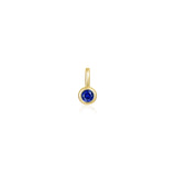 September Bezel Birthstone Charm Pendant