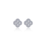 0.8 CTW Halo Stud Earrings