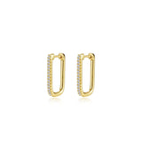 20Mm X 12.5Mm Rectangle Hoop Earrings