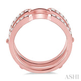 1/4 Ctw Round Cut Diamond Insert Ring in 14K Rose Gold