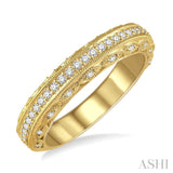1/3 Ctw Round Cut Diamond Wedding Band in 14K Yellow Gold