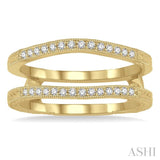 1/5 Ctw Round Cut Diamond Insert Ring in 14K Yellow Gold
