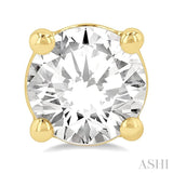 1 1/4 Ctw Round Cut Diamond Stud Earrings in 14K Yellow Gold