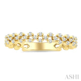 1/5 Ctw Circular Link Round Cut Diamond Fashion Band in 14K Yellow Gold