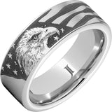 The American Eagle - Serinium® Ring With Bald Eagle and American Flag Engraving