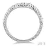 1/8 Ctw Round Cut Diamond Wedding Band in 14K White Gold