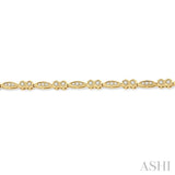 1 1/6 Ctw Marquise & Hexagonal Mount Round Cut Diamond Bracelet in 14K Yellow Gold