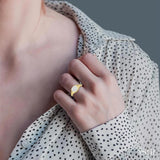 1/2 Ctw Cushion Shape Lovebright Diamond Ring in 14K Yellow and White Gold