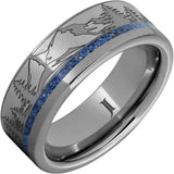 Rugged Tungsten™ Mountain Pine Lapis Ring