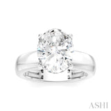 1/10 Ctw Oval Shape Round Cut Diamond Semi-Mount Engagement Ring in 14K White Gold
