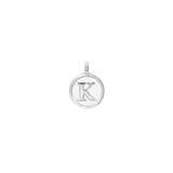 White Enamel Initial Charm