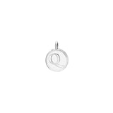 White Enamel Initial Charm