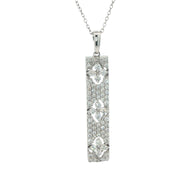 Elegant Diamond Pendant in White Gold.