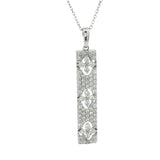 Elegant Diamond Pendant in White Gold.