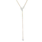 Yellow gold diamond necklace.