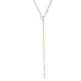 Yellow gold diamond necklace.