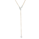 Yellow gold diamond necklace.